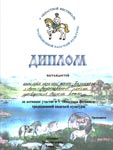 Диплом V Областного фестиваля традиционной казачьей культуры, 2001 г.